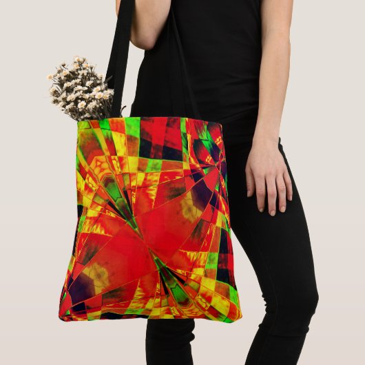 Rechtecke, mit oder ohne Streifen ...rot gelblich Tasche (Von Nahem)