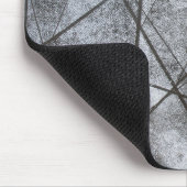 Rechtecke mit schwarzem, grauem Streifen, abstrakt Mousepad (Ecke)