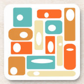 Rechtecke Muster Atomzeitalter Mitte Jahrhundert M Getränkeuntersetzer (Vorderseite)