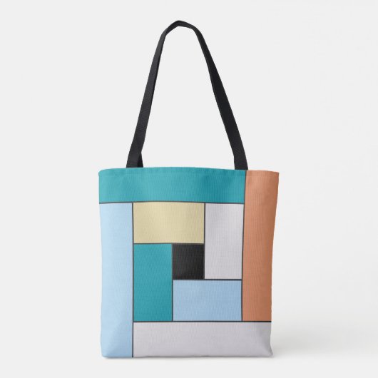 Rechtecke Muster (ver10) mit benutzerdefinierter M Tasche (Rückseite)