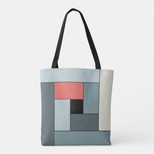 Rechtecke Muster (ver6) mit benutzerdefiniertem Mo Tasche (Rückseite)