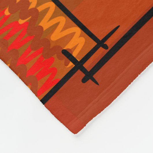 Rechtecke, Patchworkmuster, Doodle. Bruchquilt Fleecedecke (Ecke)