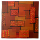 Rechtecke, Patchworkmuster, Doodle. Bruchquilt Fliese (Vorderseite)
