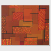 Rechtecke, Patchworkmuster, Doodle. Bruchquilt Geschenkpapier (Flach)