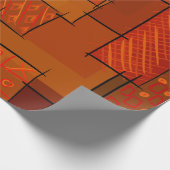 Rechtecke, Patchworkmuster, Doodle. Bruchquilt Geschenkpapier (Ecke)