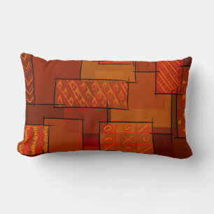 Rechtecke, Patchworkmuster, Doodle. Bruchquilt Lendenkissen