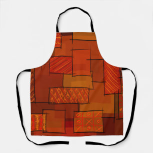 Rechtecke, Patchworkmuster, Doodle. Bruchquilt Schürze