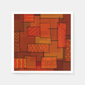 Rechtecke, Patchworkmuster, Doodle. Bruchquilt Serviette (Vorderseite)