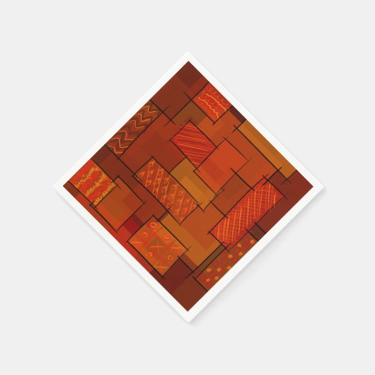 Rechtecke, Patchworkmuster, Doodle. Bruchquilt Serviette (Ecke)