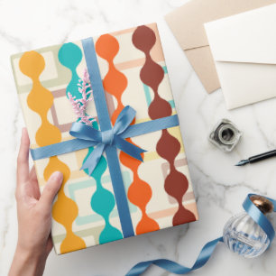 Rechtecke und Ketten Geschenkpapier