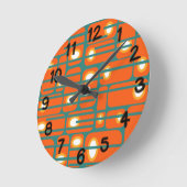 Rechtecke und Kreise Runde Wanduhr (Winkel)