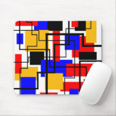 Rechtecke und Linien im Bauhaus - weiß Mousepad (Mit Mouse)