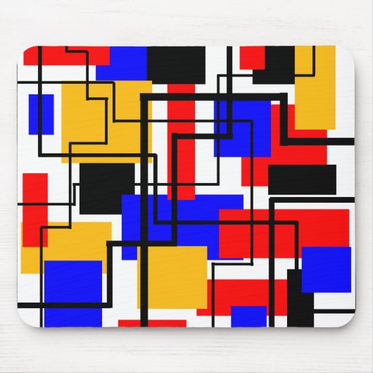 Rechtecke und Linien im Bauhaus - weiß Mousepad (Vorne)