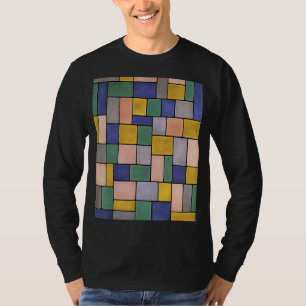 Rechtecke und Quadrate zeitgenössische schwarze Ko T-Shirt