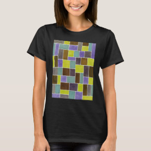 Rechtecke und Quadrate zeitgenössische weiße Kontu T-Shirt