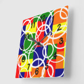 Rechtecke und Ränder Quadratische Wanduhr (Winkel)