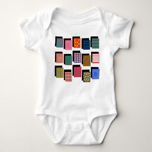 Rechtecke und Schatten Baby Strampler (Vorderseite)