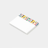Rechtecke und Streifen Post-it Klebezettel (angewinkelt)