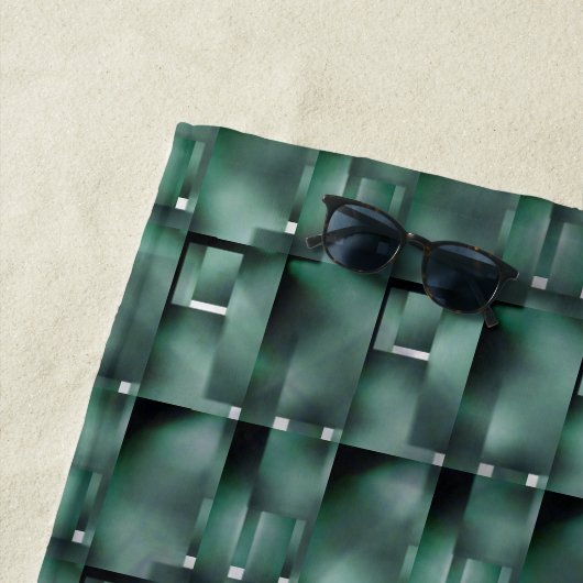 Rechteckformate in Grüntönen, gepunktet dunkel Strandtuch (Beispiel)