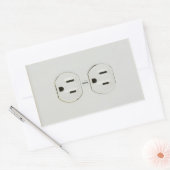 rechteckige Aufkleber an der elektrischen Außenwan (Umschlag)