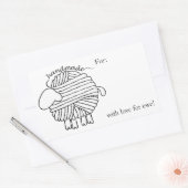 Rechteckige Aufkleber aus Garn (Umschlag)