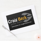 Rechteckige Aufkleber | Craig Beck Guitar Studio (Umschlag)