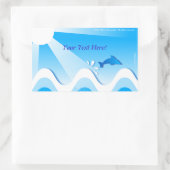 Rechteckige Aufkleber für das Dolphin-Meer (Ihr Te (Tasche)