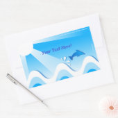 Rechteckige Aufkleber für das Dolphin-Meer (Ihr Te (Umschlag)