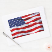 Rechteckige Aufkleber für die amerikanische Flagge (Umschlag)