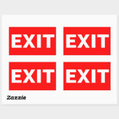 Rechteckige Aufkleber mit rotem Ausgang (Blatt)