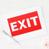 Rechteckige Aufkleber mit rotem Ausgang (Umschlag)