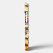 Rechteckige, beige und rötliche Schnitte Case-Mate iPhone Hülle (Rückseite / Links)