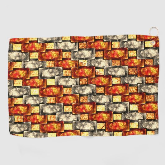 Rechteckige, beige und rötliche Schnitte Golfhandtuch (Horizontal)