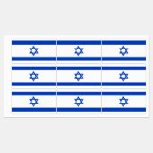Rechteckige Flagge Israels Etiketten (Blatt)