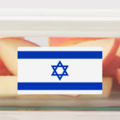 Rechteckige Flagge Israels Etiketten (Befestigt)