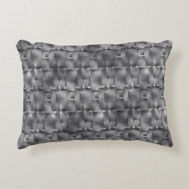 Rechteckige Formate von grauen und dunklen Flecken Dekokissen