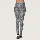 Rechteckige Formate von grauen und dunklen Flecken Leggings (Rückseite)