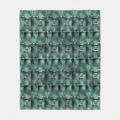 Rechteckige Formen in dunkel und gepunktet grün Fleecedecke (Vorderseite)