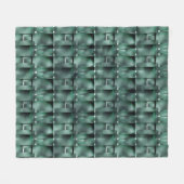 Rechteckige Formen in dunkel und gepunktet grün Fleecedecke (Vorderseite (Horizontal))