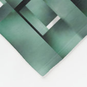 Rechteckige Formen in dunkel und gepunktet grün Fleecedecke (Ecke)