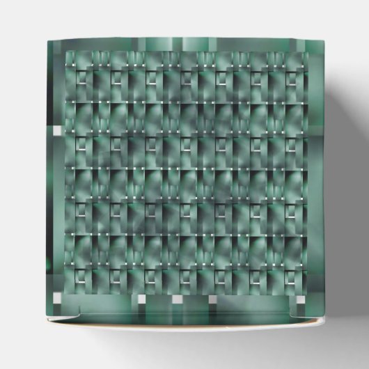 Rechteckige Formen in dunkel und gepunktet grün Geschenkschachtel (Oben)