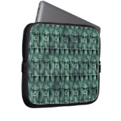 Rechteckige Formen in dunkel und gepunktet grün Laptopschutzhülle (Vorne Rechts)