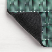 Rechteckige Formen in dunkel und gepunktet grün Mousepad (Ecke)