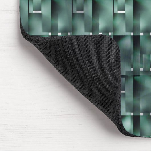 Rechteckige Formen in dunkel und gepunktet grün Mousepad (Ecke)