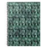 Rechteckige Formen in dunkel und gepunktet grün Notizblock (Vorderseite)