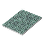 Rechteckige Formen in dunkel und gepunktet grün Notizblock (Rotiert)