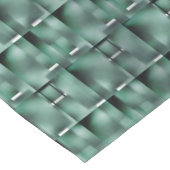 Rechteckige Formen in dunkel und gepunktet grün Tischdecke (Schrägansicht)