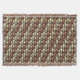 Rechteckige, gepunktete, goldbraune Stücke Decke