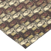 Rechteckige, gepunktete, goldbraune Stücke Tischdecke (Schrägansicht)