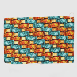 Rechteckige, geschnitzte und gefärbte Teller, Oran Golfhandtuch